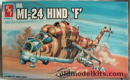 AMT 1/72 Mil Mi-24 Hind F - Markings for Two Soviet Helicopters, 8854 plastic model kit